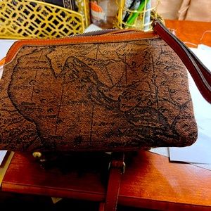 Patricia Nash jaquard map wristlet. Excellent condition